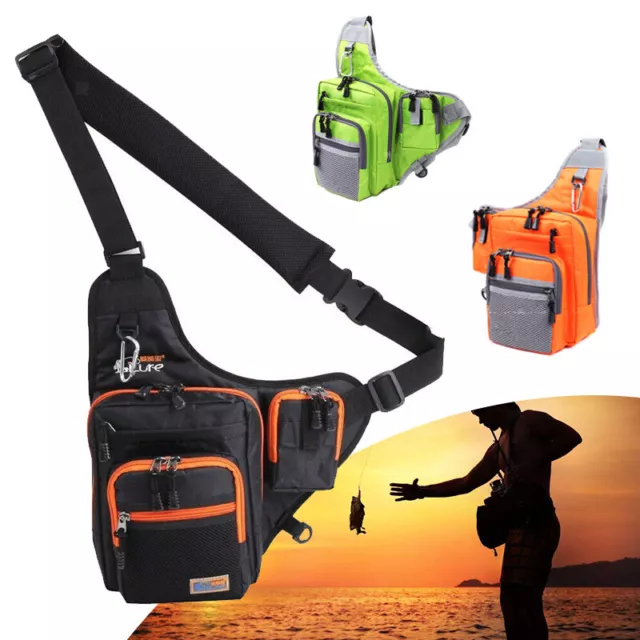 FISHING TACKLE BAG Fishing Sling Pack Fly Fishing Shoulder Bag Lure Waist  Bag OZ $31.11 - PicClick AU