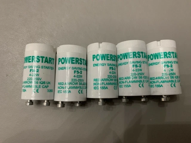 Fluorescent Glow Starter with Condenser 2 Pack, 4-65W 220v-240v