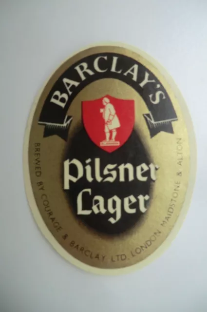 Mint Courage & Barclays Pilsner Lager London Maidstone Brewery Beer Label