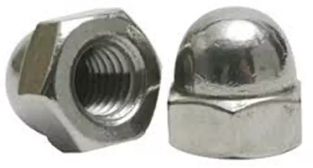 Stainless Steel  Acorn Cap Hex Nuts # 8-32-Qty-25