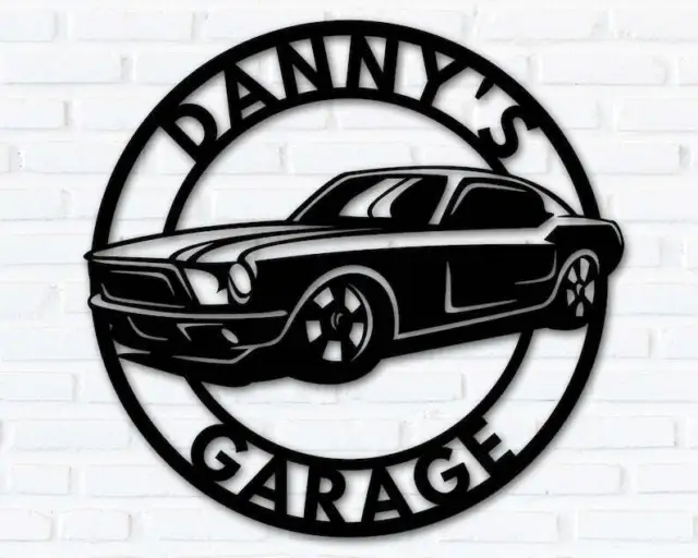 Personalized Metal Car Sign, Car Signs for Garage, Car Name Sign, Muscle Car