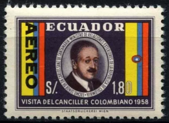 Ecuador 1958 SG#1106 Colombian Chacellor Visit MNH #D34506