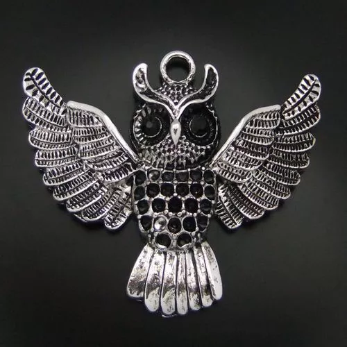 5 Stück Vintage Silber Legierung Fliegend Eule Charme Anhänger Schmuck Zubehör