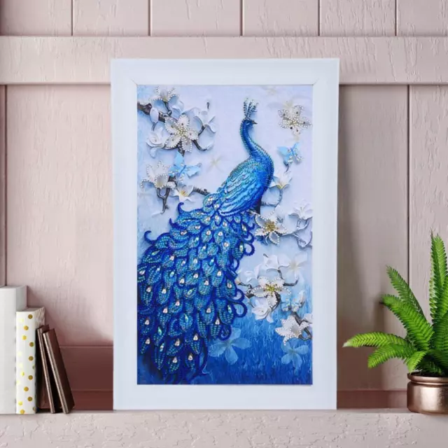 Pfau 5D Diamantmalerei Sonderform Strassbild für Wanddekoration 5