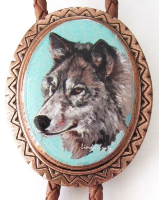 Classic Wolf Bolo Tie