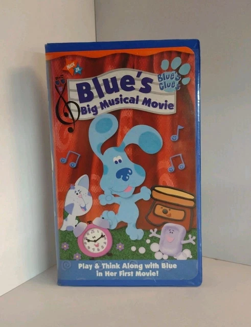 Blues Clues Blues Big Musical Movie Vhs 2000 Tested Blue Tape