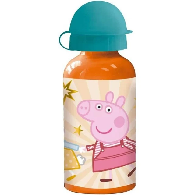 gourde Peppa Pig junior 400 ml aluminium orange/bleu