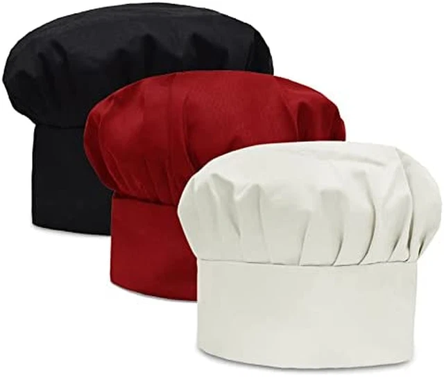 Chef Hat for Adult.Cotton Chef Cap Adjustable Kitchen Cooking Hat for Work