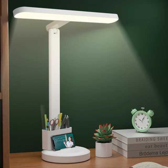 fr Modern Bedside Lamp with Pen Holder Night Bed Lamp for Dorm Study Office Bedr