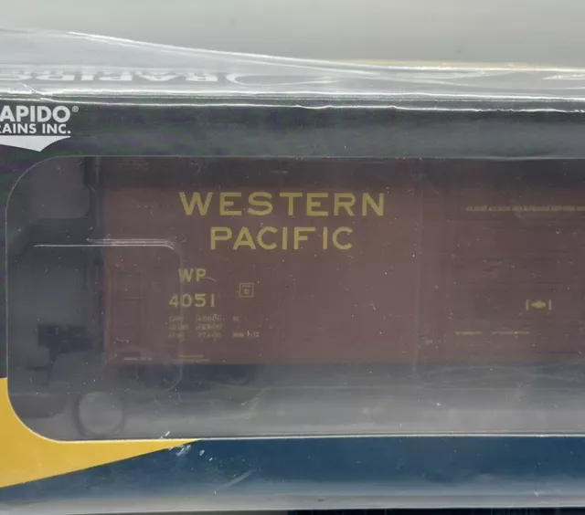 Rapido Trains 139007~ Evans X72A Box car ~ Western Pacific (WP) 4051 HO Scale 3