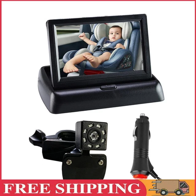 Display 8 LED visione notturna a infrarossi seggiolino auto telecamera specchio baby monitor
