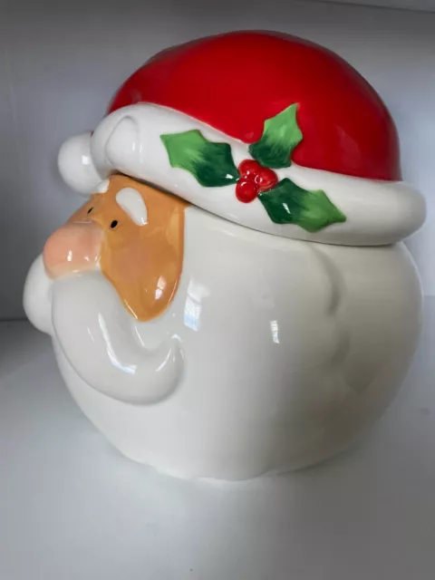 Ceramic Santa Claus Head Cookie Jar 3