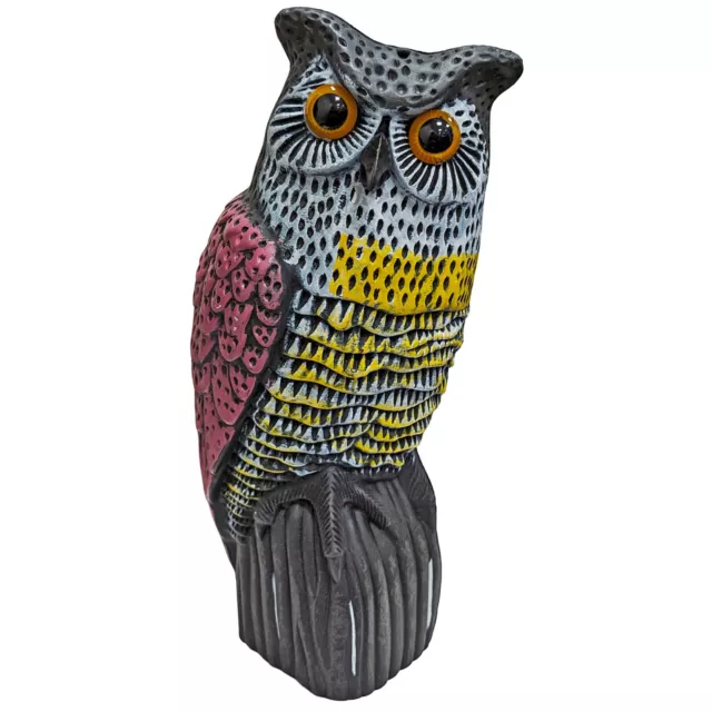 Large Owl Deterrent Garden Lawn Pond Rat Mouse Cat Scarer Pest Decoy Decor Fence