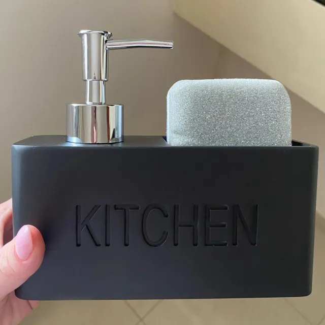 Polyresin Soap Dispenser Sponge Holder Caddy Sink Kitchen Bathroom Pump Liquid