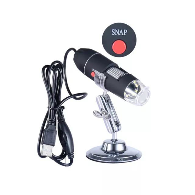 USB-Digitalmikroskop 40x-1600x 8 LED mit Ständer, kompatibel mit Win 7/8/10