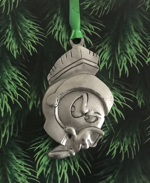 PEWTER SILVER MARVIN The MARTIAN Looney Tunes Figurine Christmas Tree 