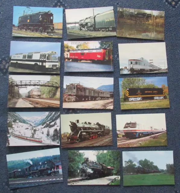 Job Lot Of Railway Train Locomotive  Postcards (E)