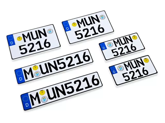 1:10 Scale German Deutsch RC Car Truck Number License Plates Plate Pair