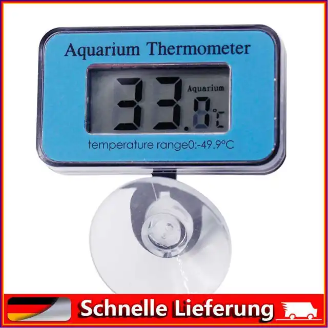 Termómetro digital LCD para tanque de peces acuario succión sumergible temporizador de agua