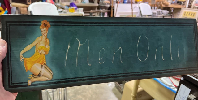 Vintage Style Metal Men Only Sign 18” X 6” NOS
