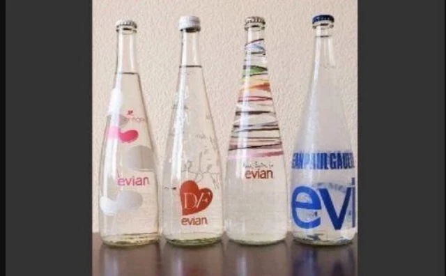 Evian JEANPAULGAULTIER PaulSmith Courreges DIANEvonFURSTENBERG 4 sets limited