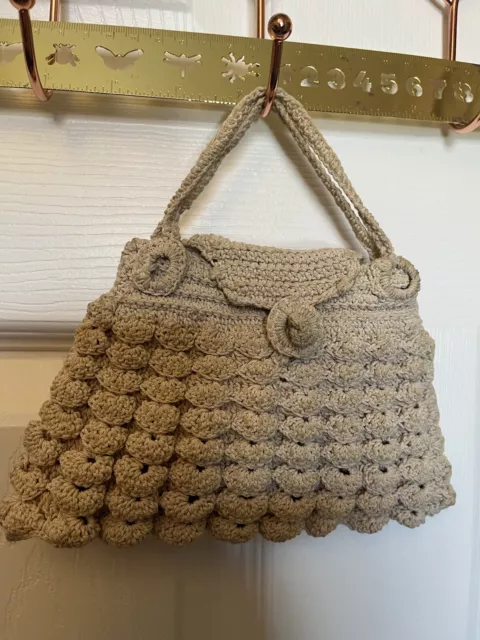 Vintage 1940s Crochet Clutch Bag