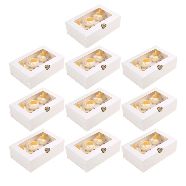 10 pz contenitori per cupcake boex muffin monouso confezione regalo 6 cavità singolo