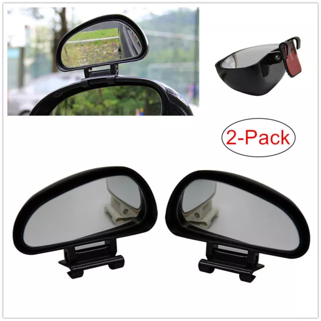 Wide Angle Car Parking Blind Spot Mirror Rotation Auxiliary Rear View Mirror Set