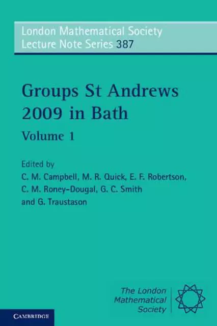 Groups St Andrews 2009 in Bath: Volume 1 by C M Campbell (English) Paperback Boo