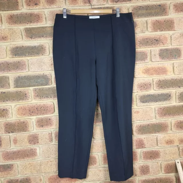 Veronika Maine Womens Chino Pants Size 14(AU) or 32W 25L Black Straight Relaxed