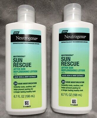 NUEVA X2 Neutrogena Rescate Solar Después del Sol Loción Reponente con Aloe y Como Nuevo