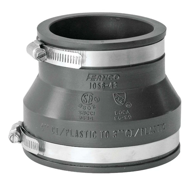 Fernco 4 In. x 3 In. Flexible PVC Coupling P1056-43 Pack of 40 Fernco P1056-43