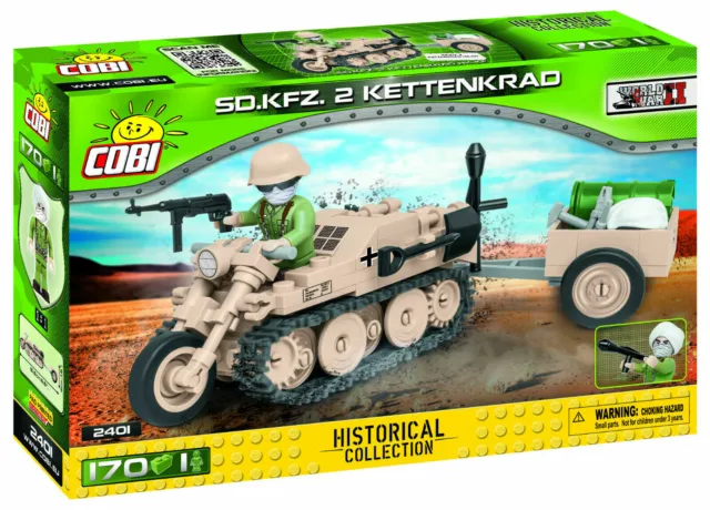 Cobi 2401 S.d.kfz 2 Kettenkrad HK-1 Fahrzeug mit Anhänger WWII