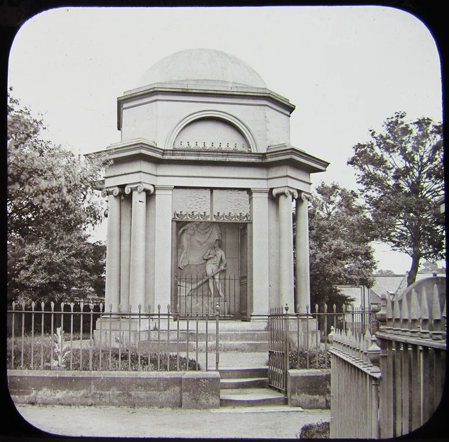Glass Magic Lantern Slide ROBERT BURNS MAUSOLEUM DUMFRIES C1890 SCOTLAND