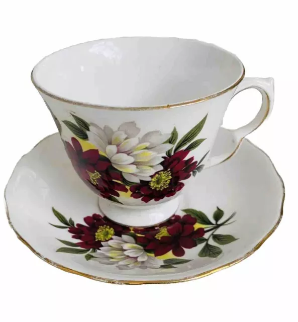 Crown Royal Bone China Vintage Small Tea Cup and Saucer Made In England Floral