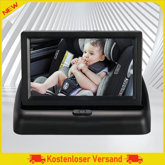 Fotocamera posteriore pieghevole auto 5 pollici telecamera bambino visione notturna a infrarossi 8 LED