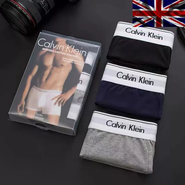 CK Calvin Klein Mens Boxers Trunks 3 Pack Several Colours Classic M L Size