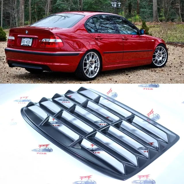 BMW E46 M 3Series Rear Window Louver Spoiler Sun Shade Cover 4 Door ABS plastic