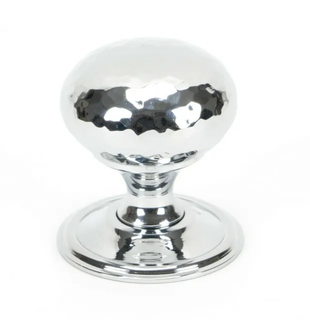 From The Anvil 46028 Polished Chrome Hammered Mushroom Cabinet Knob 38mm