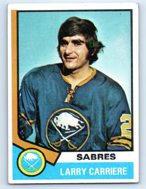 1974 Topps #43 Larry Carriere   Buffalo Sabres