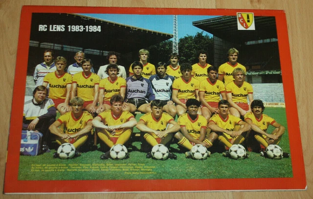 POSTER / ONZE football équipe RACING CLUB DE LENS 1983/84 xuereb