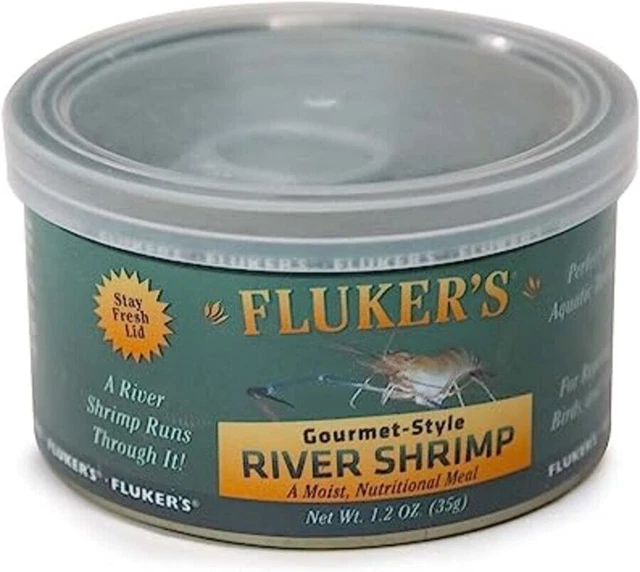 Fluker's Gourmet Canned Food for Reptiles, Fish, Birds , S- Ani - River Shrimp