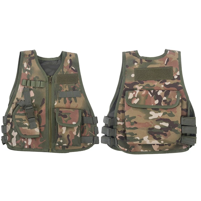Children Camouflage Vest Portable Durable Vest Wear-Resistant Kid Adjustable