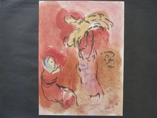 MARC CHAGALL - Offset Lithographie 1960 "Ährenleserin Ruth" !!!!