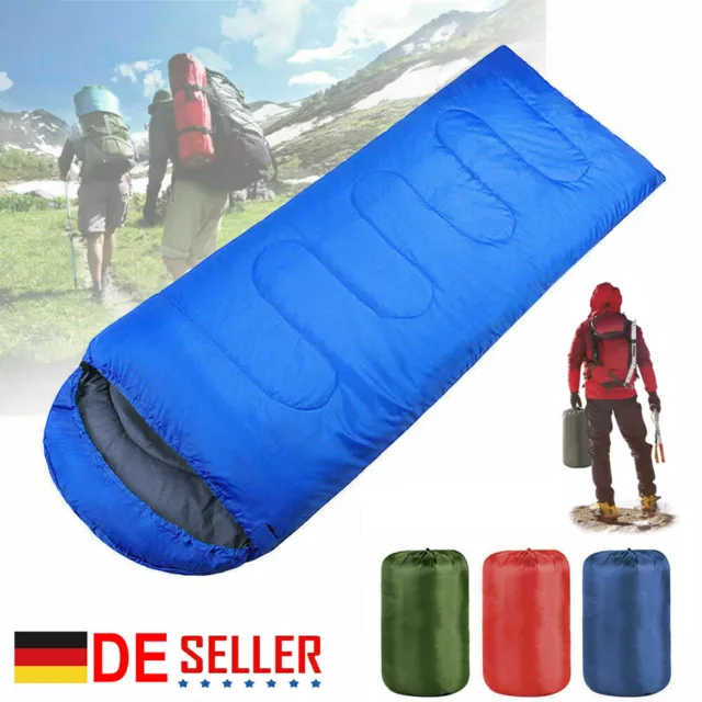 Mumienschlafsack Schlafsack Deckenschlafsack mit Kopfteil 210x75cm Erwachsene