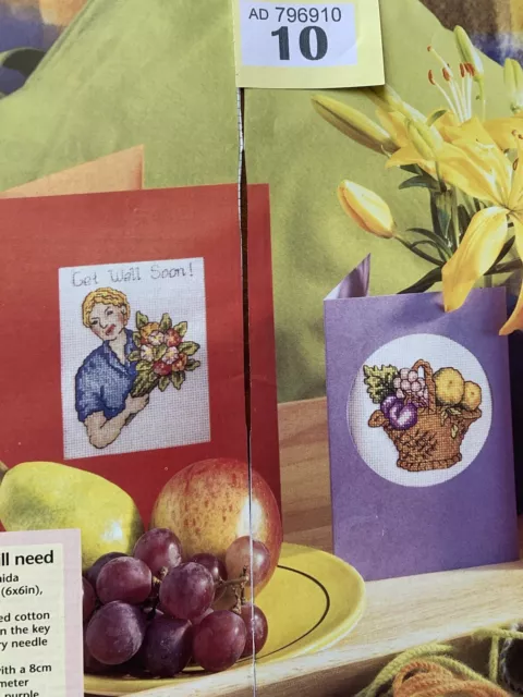 Get Well Wishes Greeting Cards Cross stitch design chart