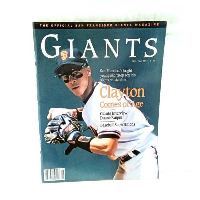 SF San Francisco Giants Official Magazine May June 1994 Royce Clayton