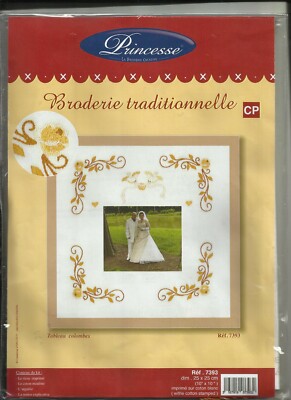 neuf iMP Kit de broderie "Il était une fois..." marque Princesse 35X45 cm toile imp 