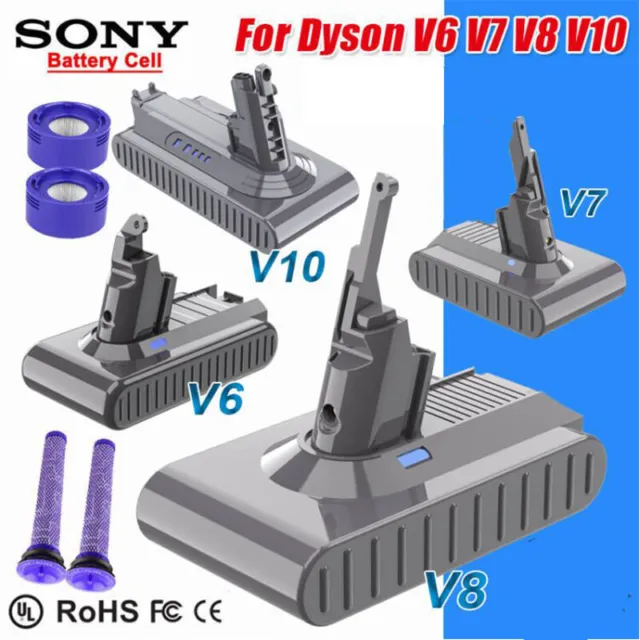 For Original Dyson Battery V6 V7 V8 Replacement Animal Absolute Trigger / Filter