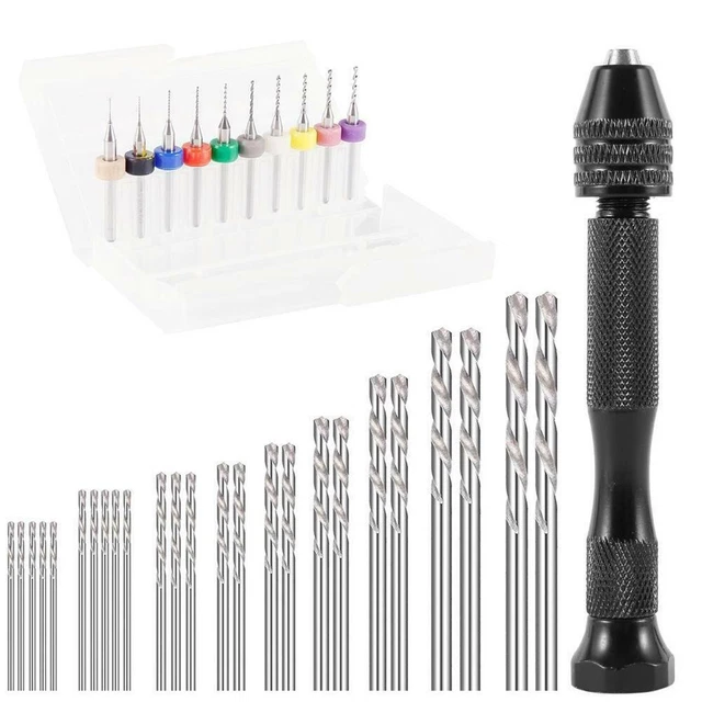 Hand Drill Bits Set PCB Mini Drills Rotary Aluminum Alloy Jewelry Making